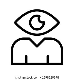 eye vector thin line icon 