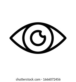 eye vector thin line icon 