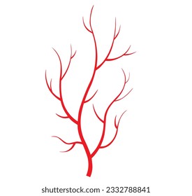 Eye vein vector icon. Eye vein symbol.