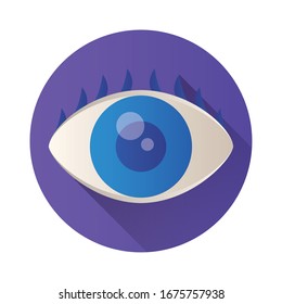 eye view block style icon vector illustration design
