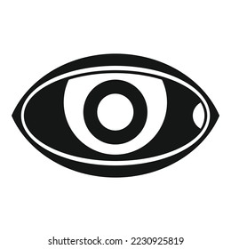 Eye view icon simple vector. Look vision. Medicine see