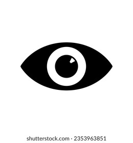 Eye view icon vector in flat style. Watch, viewer sign symbol