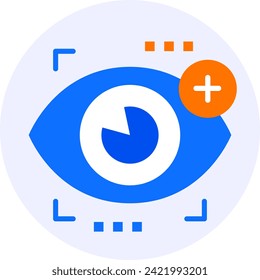 eye view impression reach modern icon illustration