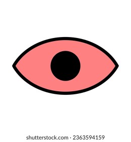 eye, view media social icon isolated on white