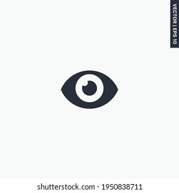 Ojo, vista, icono plano de calidad superior. Concepto de logotipo vector para gráficos web, EPS 10 