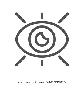 Eye and view related icon outline and linear vector.