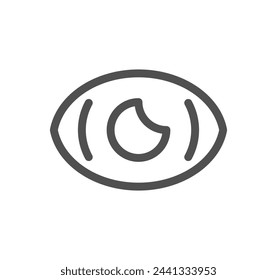 Eye and view related icon outline and linear vector.