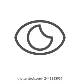 Eye and view related icon outline and linear vector.