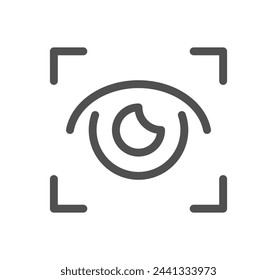 Eye and view related icon outline and linear vector.