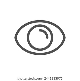 Eye and view related icon outline and linear vector.