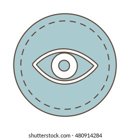 eye view seal stamp vector illustration design