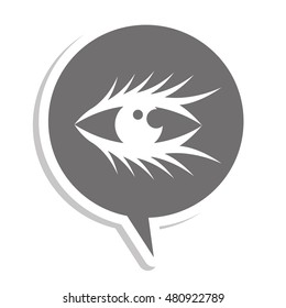 eye view speech bubble vector illustration design