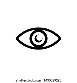 Eye view symbol vector icon illustration