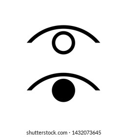 Eye view symbol vector icon illustration