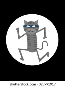 Eye view thief tabby cat funny
