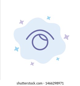 Eye, View, Watch, Twitter Blue Icon on Abstract Cloud Background. Vector Icon Template background