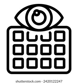 Eye virus scam icon outline vector. Fraud network. Online access