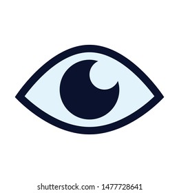 Eye: Visible Symbol. Simple Vector Color Icon.