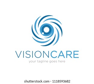 Eye Vision Care Logo Design Vector Template