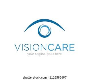 Eye Vision Care Logo Design Vector Template