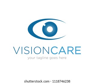 Eye Vision Care Logo Design Vector Template
