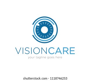 Eye Vision Care Logo Design Vector Template
