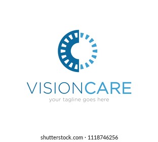 Eye Vision Care Logo Design Vector Template
