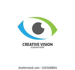 eye vision digital media vector logo design template