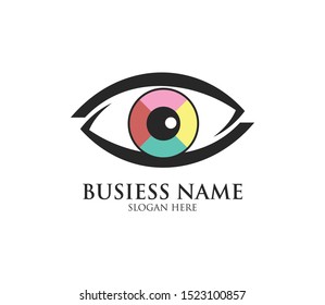 eye vision digital media vector logo design template