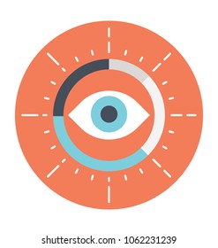 
Eye vision flat style vector icon 
