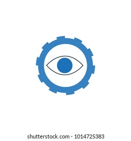 Eye vision and gear, business vision of company concept