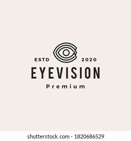 eye vision hipster vintage logo vector icon illustration