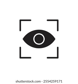 Eye vision icon Flat line illustration