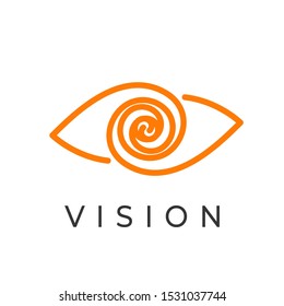 Eye vision icon logo vector illustration