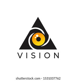 Eye vision icon logo vector illustration