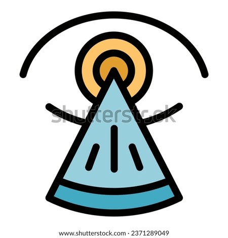 Eye vision icon outline vector. Eyesight correction. Check care color flat