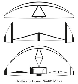 Ícone de visão ocular. Símbolo de percepção visual. Vetor de visão óptica. Emblema de observação visual.