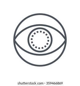 Eye, vision icon suitable for info graphics, websites and print media and  interfaces. Line vector icon.