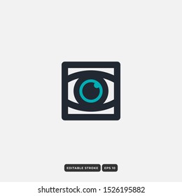 Eye Vision Icon in trendy flat style isolated on grey background. Eye Vision symbol for your web site design, logo, app, UI. Vector illustration, EPS10.