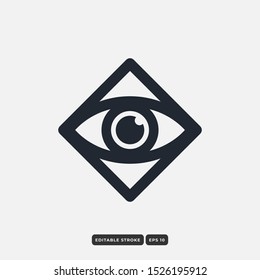 Eye Vision Icon in trendy flat style isolated on grey background. Eye Vision symbol for your web site design, logo, app, UI. Vector illustration, EPS10.