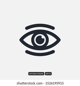 Eye Vision Icon in trendy flat style isolated on grey background. Eye Vision symbol for your web site design, logo, app, UI. Vector illustration, EPS10.