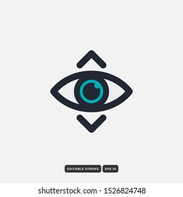 Eye Vision Icon in trendy flat style isolated on grey background. Eye Vision symbol for your web site design, logo, app, UI. Vector illustration, EPS10.