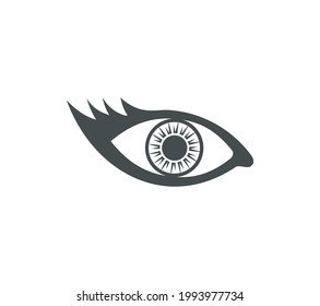 Sehsymbol, Vektorgrafik einzeln auf Weiß