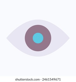 Eye Vision Icon, View, Flat Style Isolated Vector Icon.