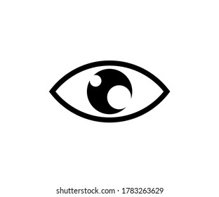 eye vision icon, visible and view symbols vector isolated on white.