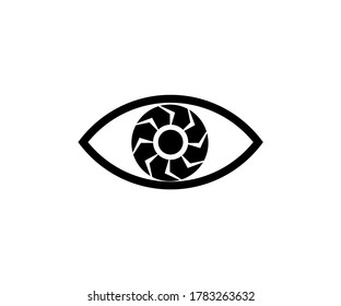 eye vision icon, visible and view symbols vector isolated on white.