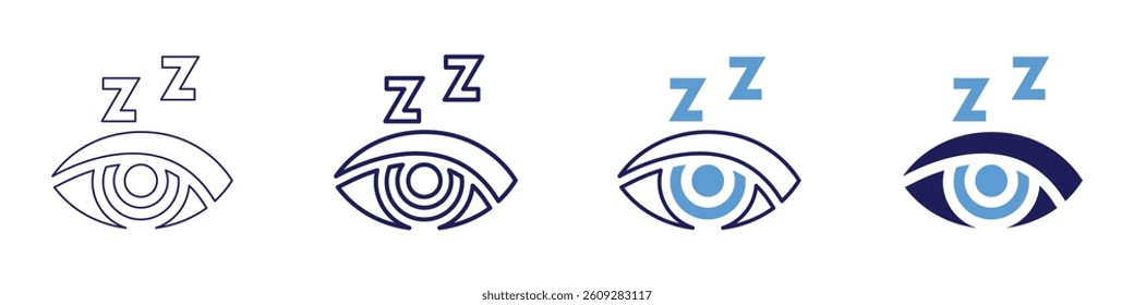 Eye vision improvement icon in 4 different styles. Thin Line, Line, Bold Line, Duotone. Duotone style. Editable stroke.