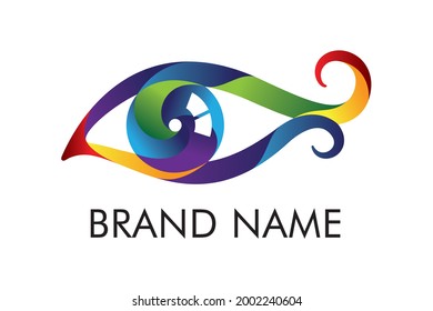 Eye vision logo in colorful style Free Vector
