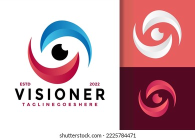 Eye Vision Logo Design, brand identity logos vector, modern logo, Logo Designs Vector Illustration Template