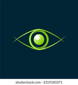 Símbolo del icono de diseño del logotipo de Visión ocular. Plantilla de diseño de logotipo de concepto creativo